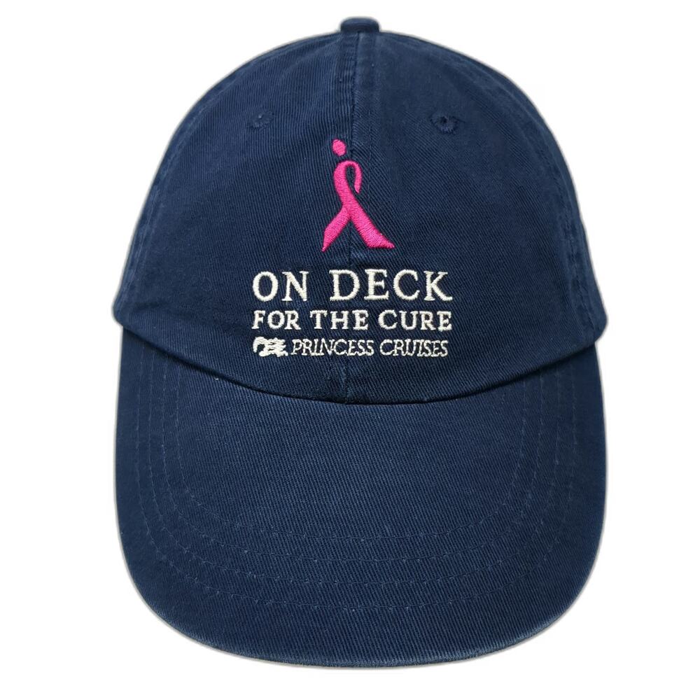 Princess Cruises Baseball Cap Blue One Size On Deck For The Cure Pink Ribbon Hat